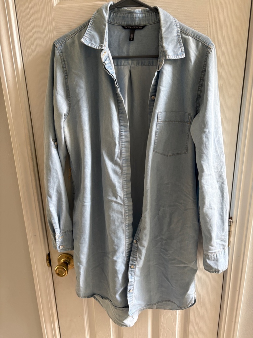 Victoria's Secret Light Wash Denim Shirt Jacket